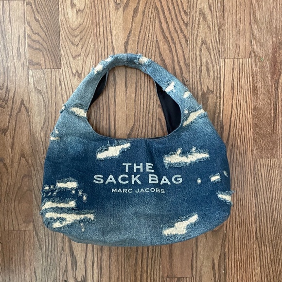 Marc Jacobs The Sack Bag in Distressed Denim New - Picture 5 of 6